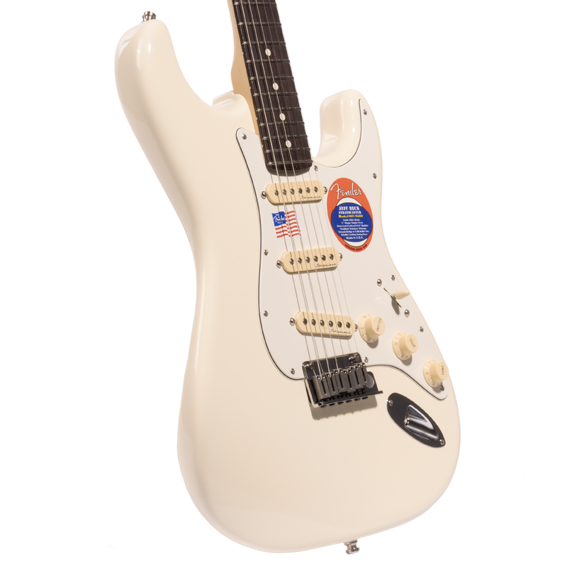 Fender Jeff Beck Stratocaster Electric Guitar, Rosewood Fingerboard, Olympic White