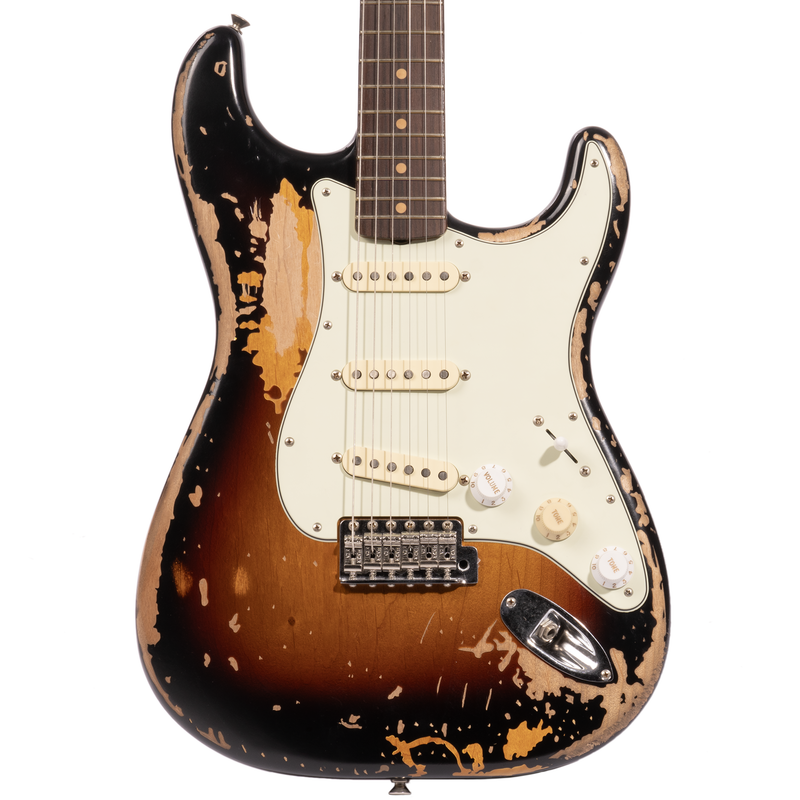 Fender Mike McCready Stratocaster Electric Guitar, Road Worn 3-Color Sunburst