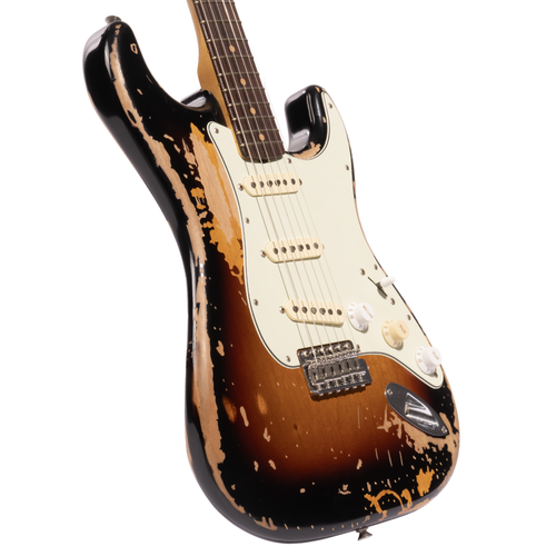 Fender Mike McCready Stratocaster Electric Guitar, Road Worn 3-Color Sunburst