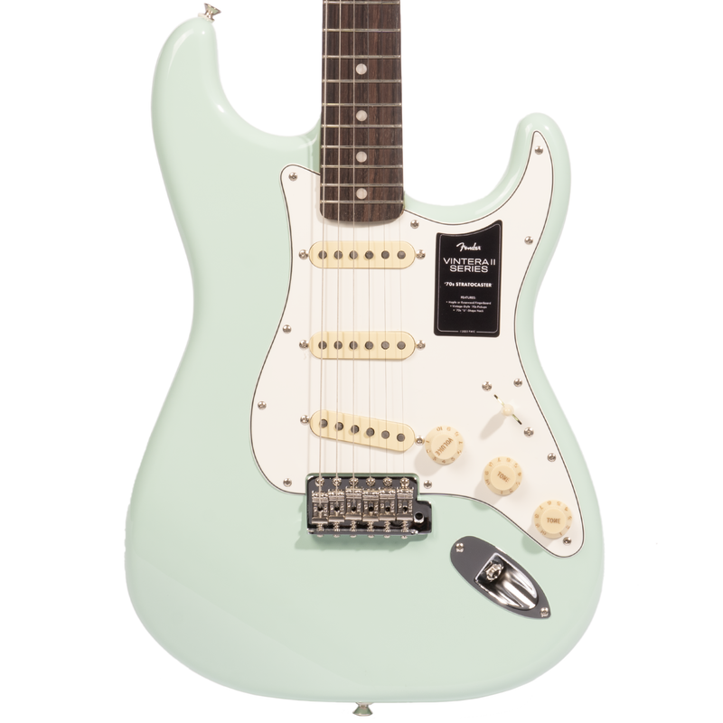 Fender Vintera II ‘70s Stratocaster Electric Guitar, Rosewood Fingerboard, Surf Green