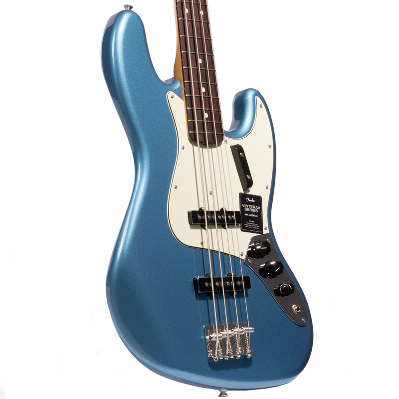 Fender Vintera II ‘60s Jazz Bass Guitar, Rosewood Fingerboard, Lake Placid Blue