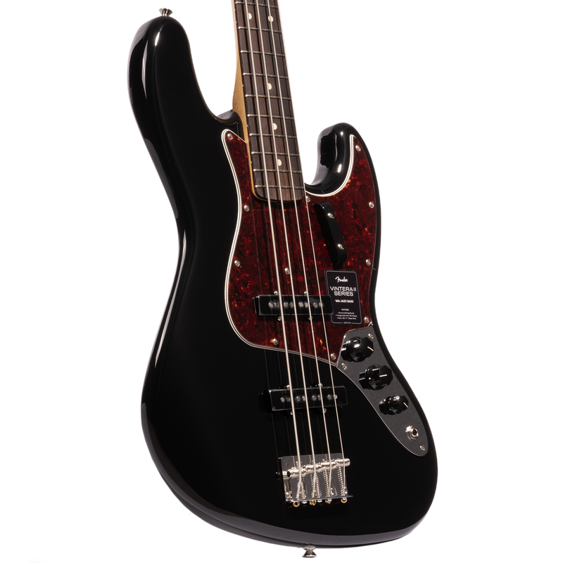Fender Vintera II ‘60s Jazz Bass Guitar, Rosewood Fingerboard, Black