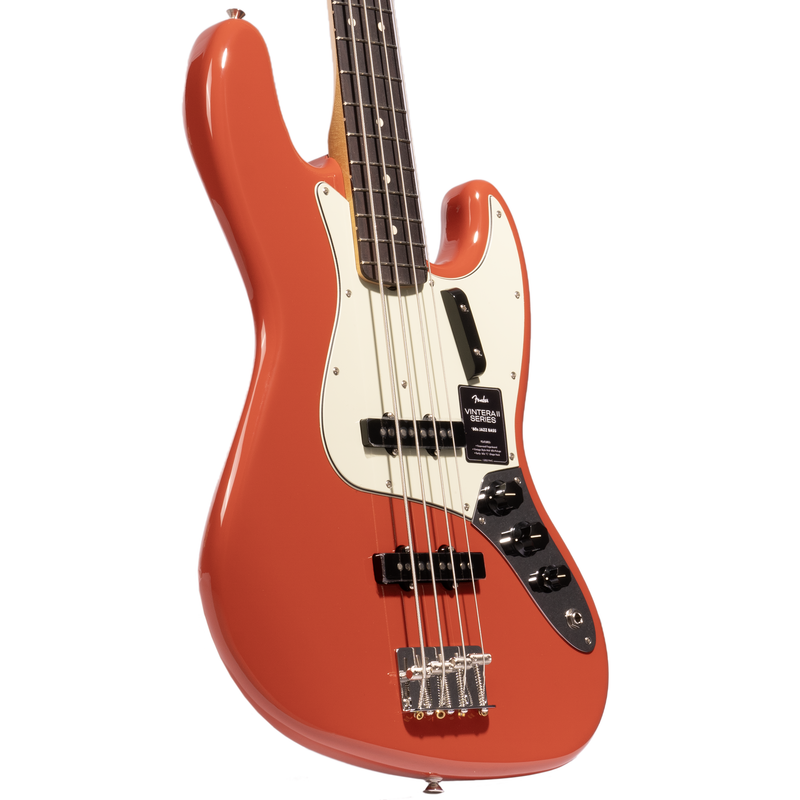 Fender Vintera II ‘60s Jazz Bass Guitar, Rosewood Fingerboard, Fiesta Red