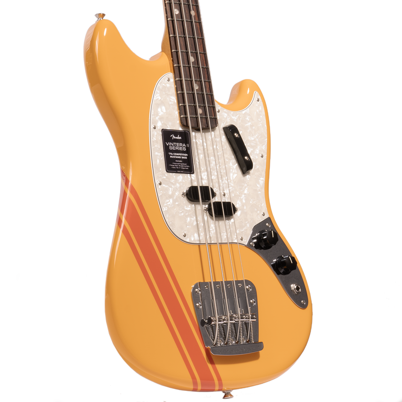 Fender Vintera II ‘70s Mustang Bass Guitar, Rosewood Fingerboard, Competition Orange