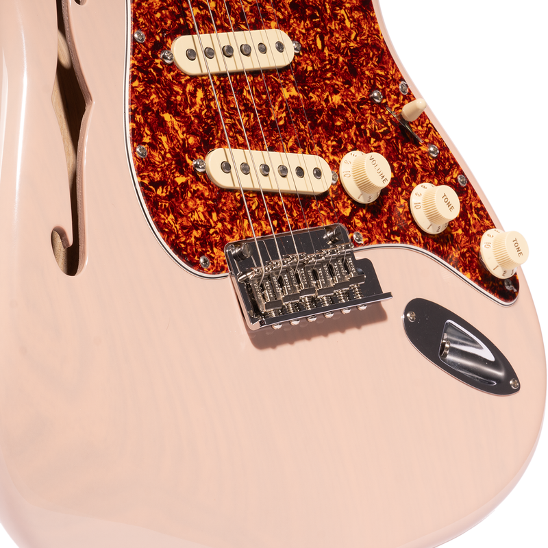 Fender Limited Edition American Professional II Stratocaster Thinline, Transparent Shell Pink