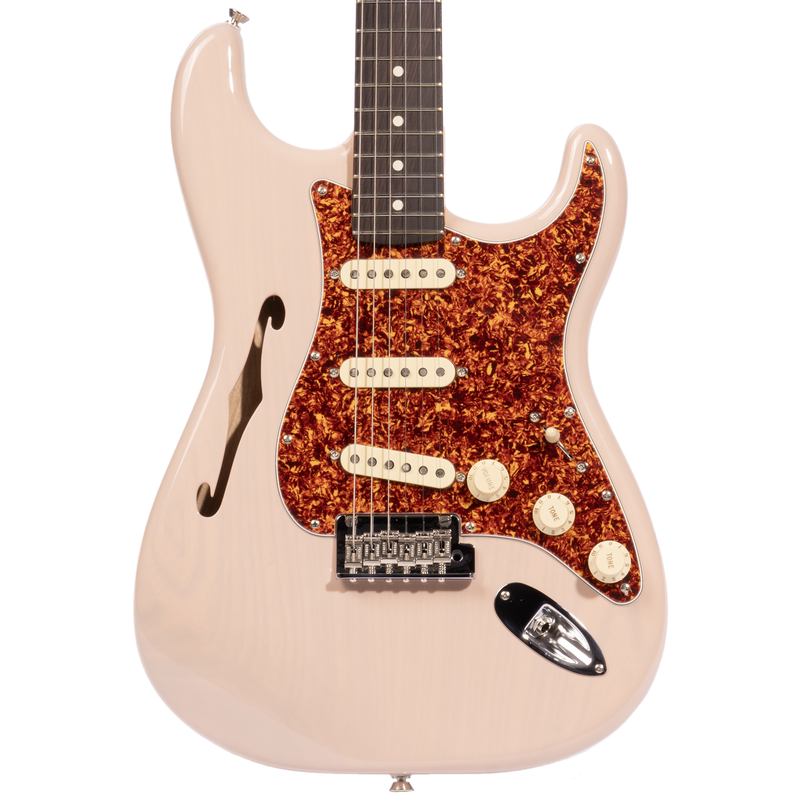 Fender Limited Edition American Professional II Stratocaster Thinline, Transparent Shell Pink