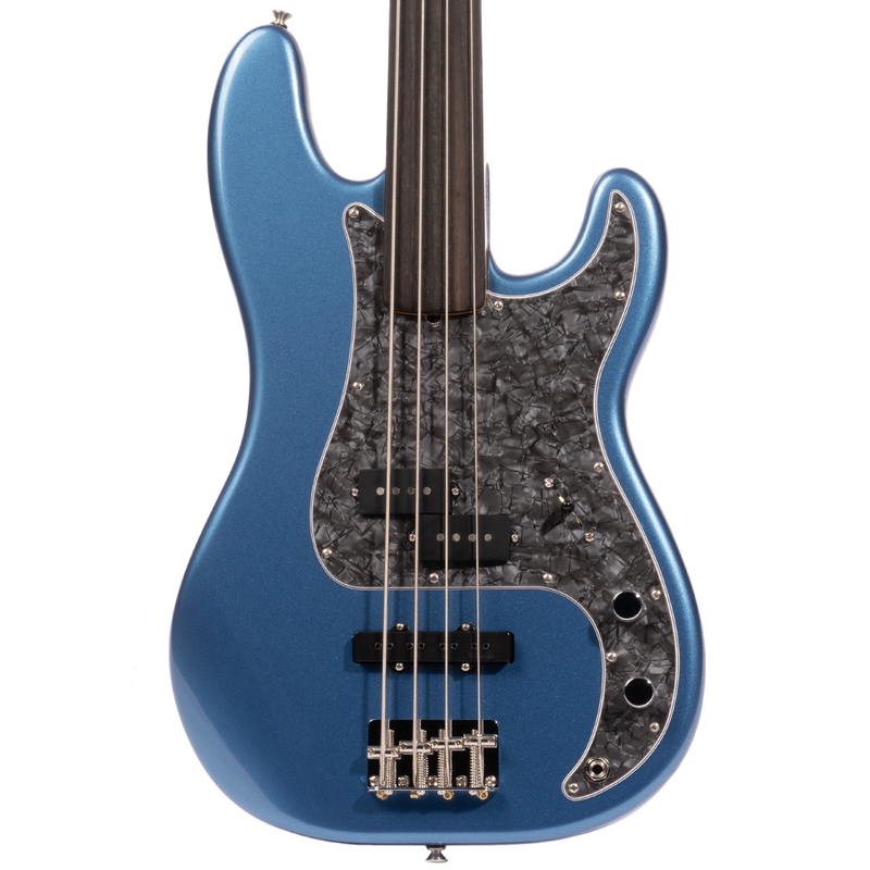 Fender Tony Franklin Fretless Precision Bass, Ebony Fingerboard, Lake Placid Blue