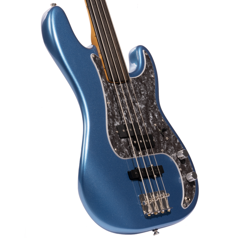 Fender Tony Franklin Fretless Precision Bass, Ebony Fingerboard, Lake Placid Blue