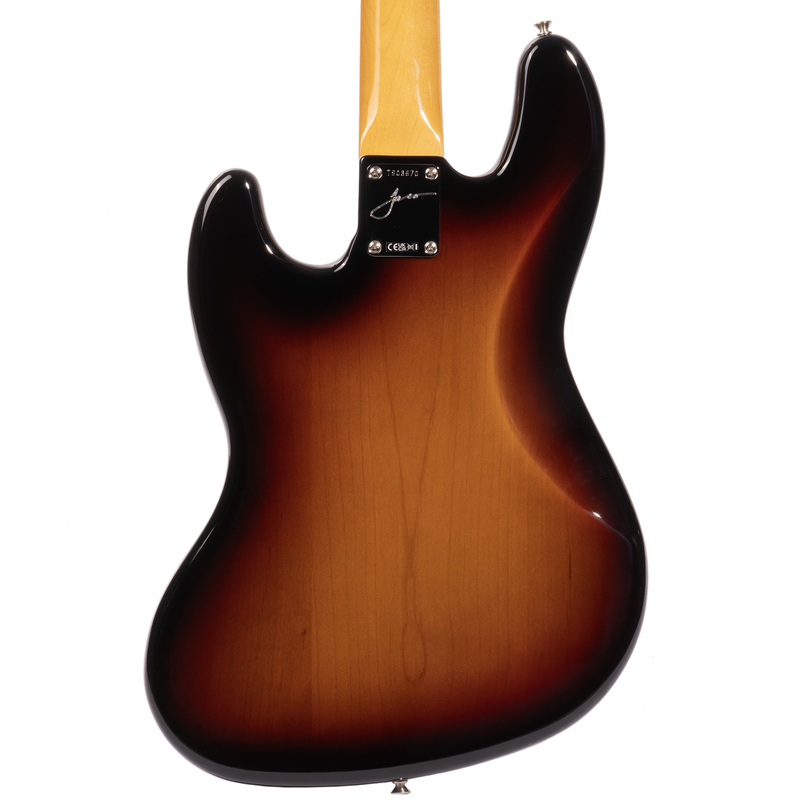 Fender Jaco Pastorius Fretless Jazz Bass Guitar, 3-Color Sunburst w/Hard Case