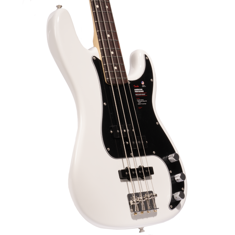 Fender American Performer Precision Bass Guitar, Rosewood Fingerboard, Arctic White