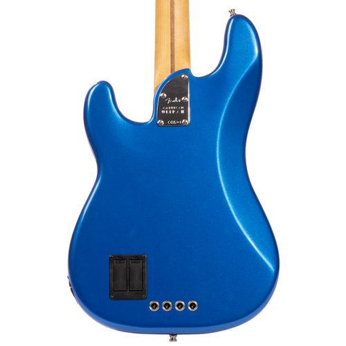 Fender American Ultra II Precision Bass Guitar, Ebony Fingerboard, Noble Blue