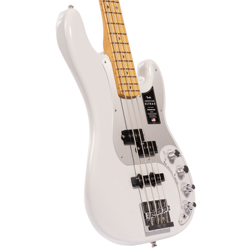 Fender American Ultra II Precision Bass Guitar, Maple Fingerboard, Avalanche