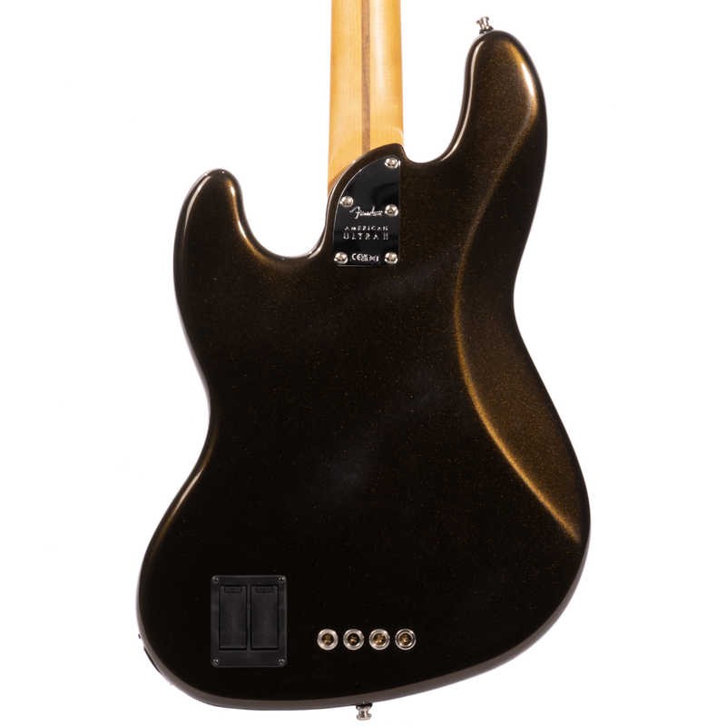 Fender American Ultra II Jazz Bass Guitar, Ebony Fingerboard, Texas Tea
