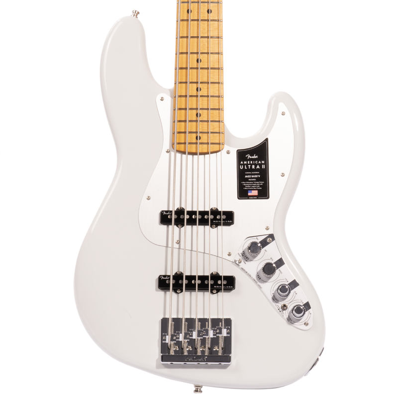 Fender American Ultra II Jazz Bass V Guitar, Maple Fingerboard, Avalanche