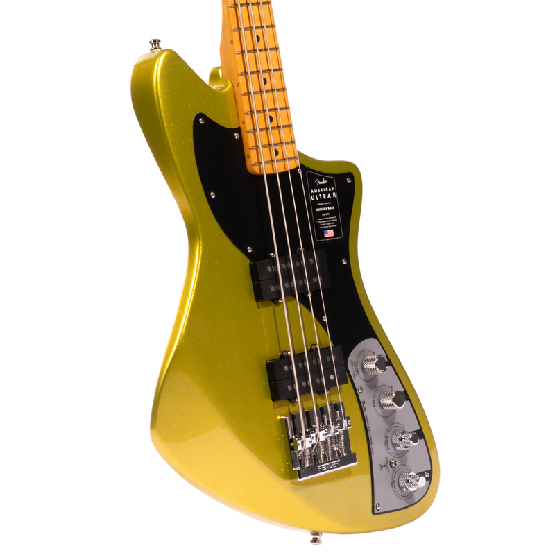Fender American Ultra II Meteora Bass Guitar, Maple Fingerboard, Solar Flare