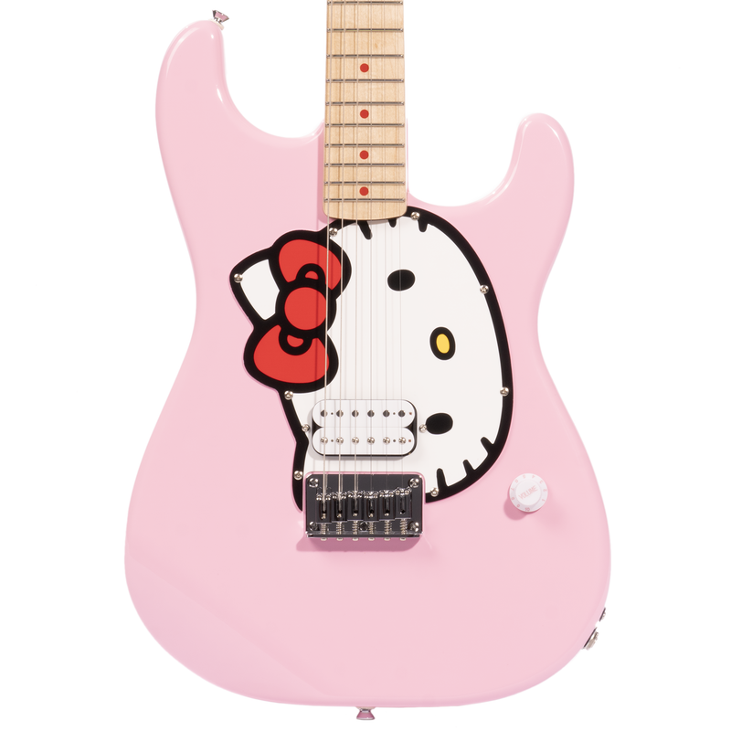 Squier Limited Edition Hello Kitty Stratocaster Electric Guitar, Maple Squier Limited Edition Hello Kitty Stratocaster Electric Guitar, Maple