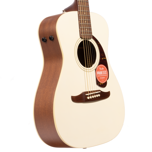 Fender Malibu Player Acoustic-Electric Guitar, Walnut Fingerboard, Olympic White