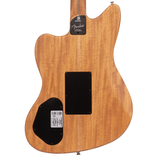 Fender American Acoustasonic Jazzmaster Acoustic Guitar All-Mahogany, Ebony, Bourbon Burst