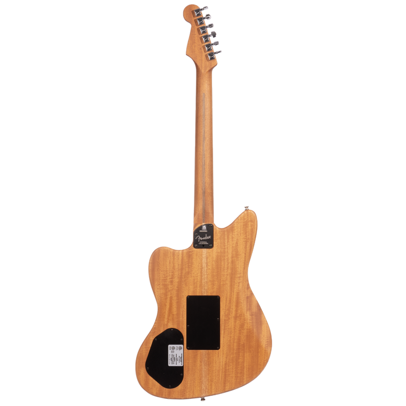 Fender American Acoustasonic Jazzmaster Acoustic Guitar All-Mahogany, Ebony, Bourbon Burst