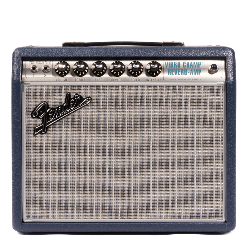 Fender '68 Custom Vibro Champ Reverb 1x10 Combo Amplifier, Navy