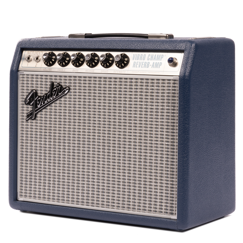 Fender '68 Custom Vibro Champ Reverb 1x10 Combo Amplifier, Navy