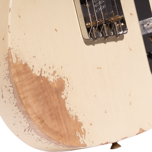 Fender Custom Shop Reverse '50s Telecaster Heavy Relic Electric Guitar, Aged India Ivory