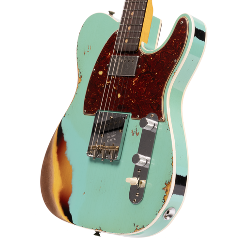 Fender Custom Shop '60 Telecaster, Rosewood Fingerboard, Heavy Relic Aged Sea Foam Green Over 3-Color Sunburst
