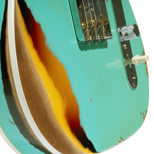 Fender Custom Shop '60 Telecaster, Rosewood Fingerboard, Heavy Relic Aged Sea Foam Green Over 3-Color Sunburst