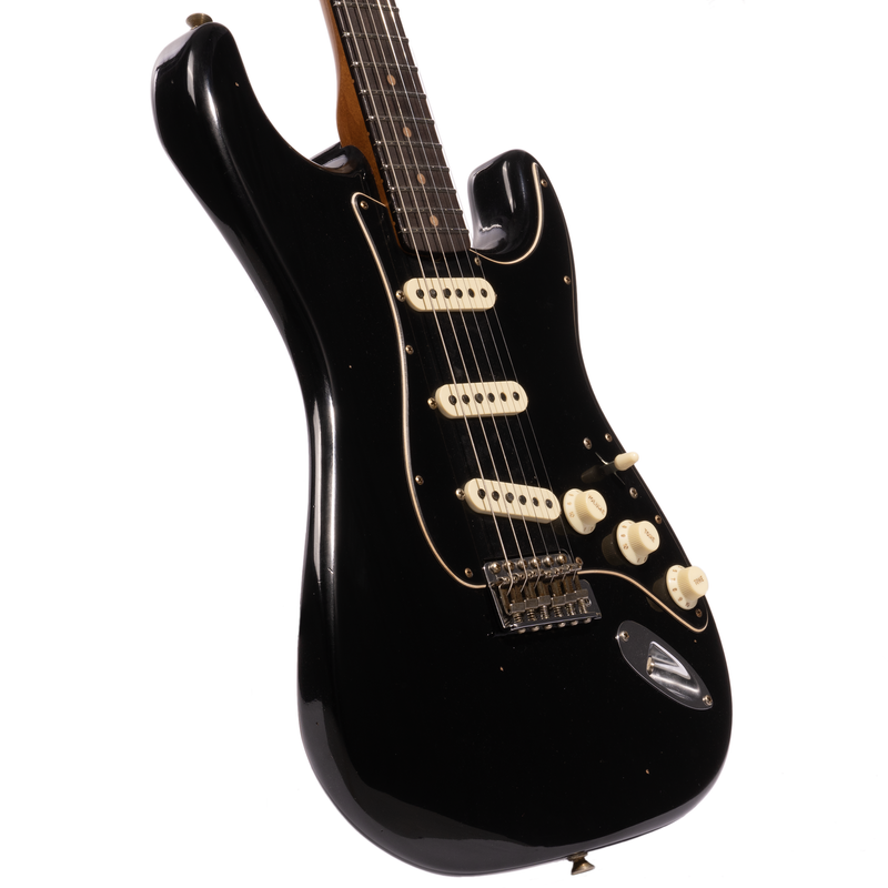 Fender Custom Shop Dual Mag II Stratocaster Journeyman, Aged Black w/Matching Headcap