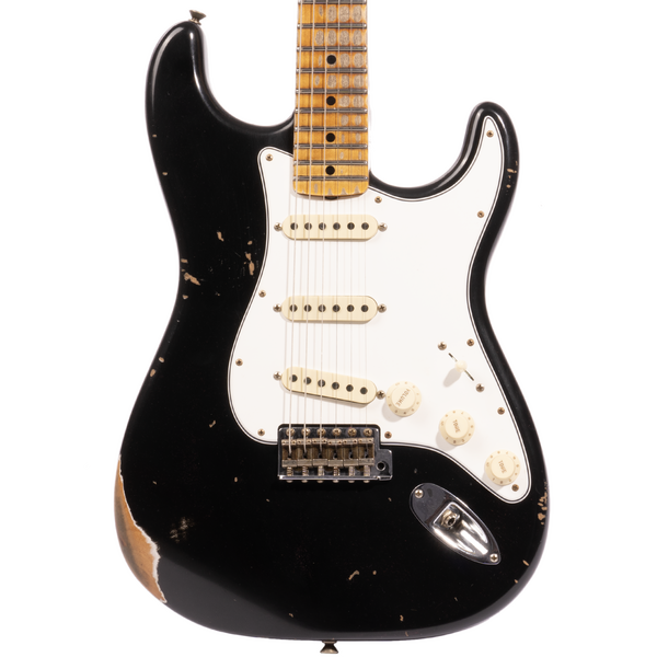 ★★Custom HardRelic Black Stratocaster★★ Fender Custom Shop ZF Stratocaster Heavy Relic Black Music