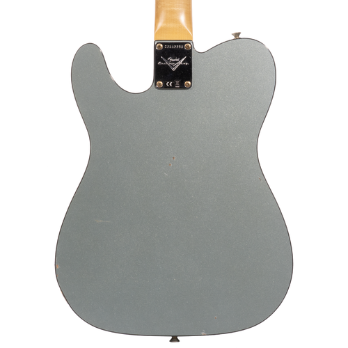 Fender Custom Shop CuNiFe Telecaster Custom Journeyman Relic Electric Guitar, Rosewood Fingerboard, Aged Firemist Silver