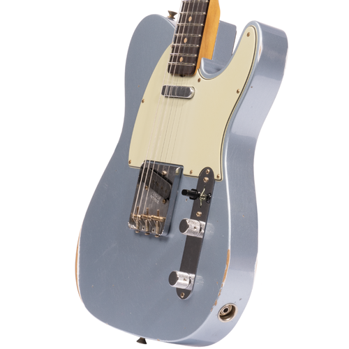 Fender Custom Shop '63 Telecaster Relic Electric Guitar, Aged Blue Ice Metallic