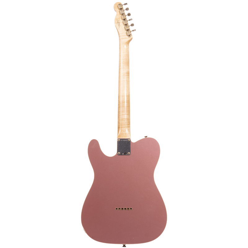 Fender Custom Shop '60 Telecaster Custom P90 Journeyman Relic Electric Guitar, Aged Burgundy Mist Metallic