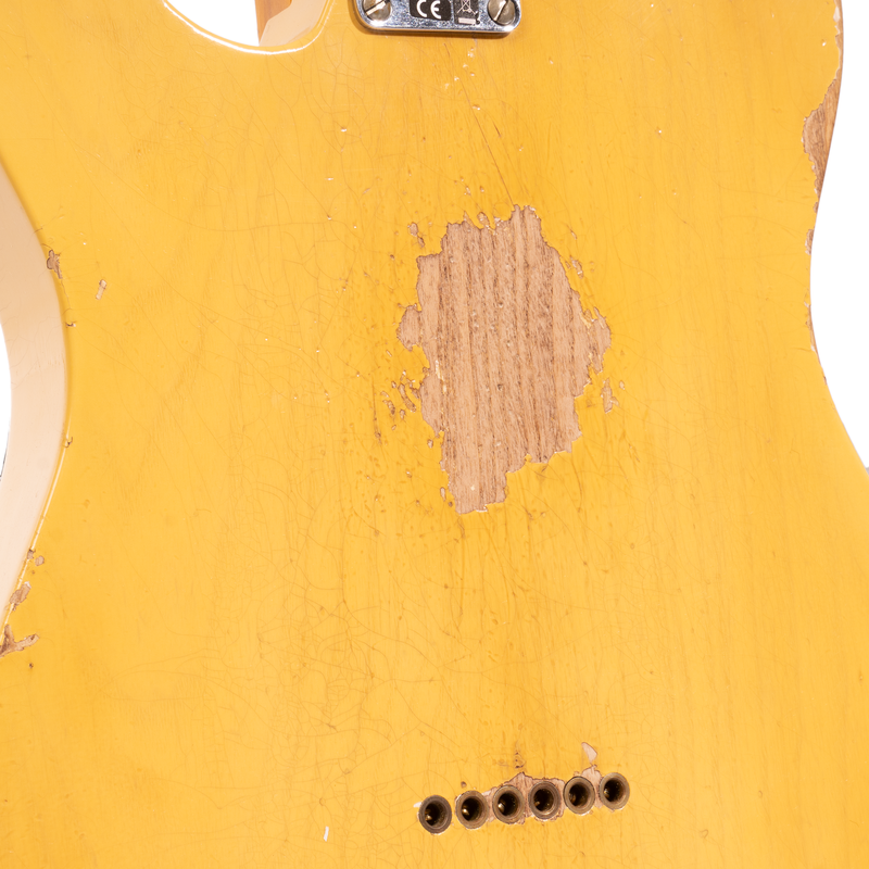 Fender Custom Shop ‘52 Telecaster Electric Guitar, Heavy Relic, Aged Nocaster Blonde