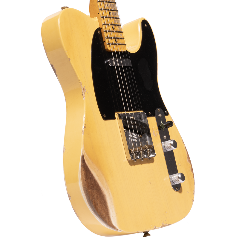 Fender Custom Shop ‘52 Telecaster Electric Guitar, Heavy Relic, Aged Nocaster Blonde
