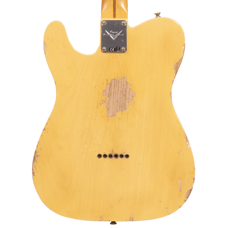Fender Custom Shop ‘52 Telecaster Electric Guitar, Heavy Relic, Aged Nocaster Blonde