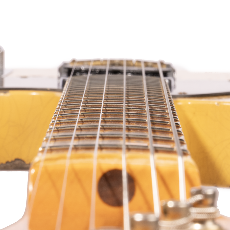 Fender Custom Shop ‘52 Telecaster Electric Guitar, Super Heavy Relic, Aged Nocaster Blonde