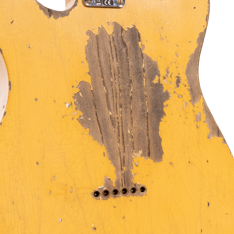 Fender Custom Shop ‘52 Telecaster Electric Guitar, Super Heavy Relic, Aged Nocaster Blonde