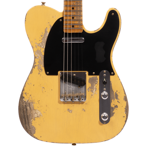 Fender Custom Shop 52 Telecaster Electric Guitar Super Heavy Relic Aged Nocaster Blonde