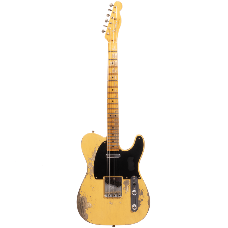 Fender Custom Shop ‘52 Telecaster Electric Guitar, Super Heavy Relic, Aged Nocaster Blonde