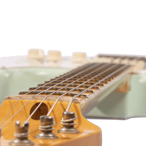 Fender Custom Shop ‘58 Stratocaster Electric Guitar Relic, Super Faded Aged Surf Green