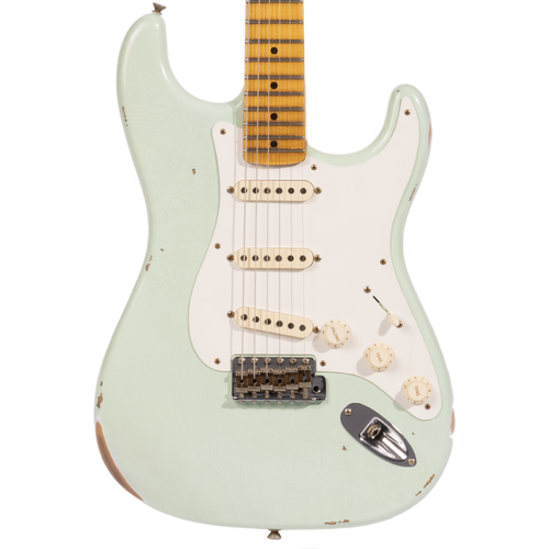 Fender Custom Shop ‘58 Stratocaster Electric Guitar Relic, Super Faded Aged Surf Green