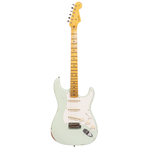 Fender Custom Shop ‘58 Stratocaster Electric Guitar Relic, Super Faded Aged Surf Green