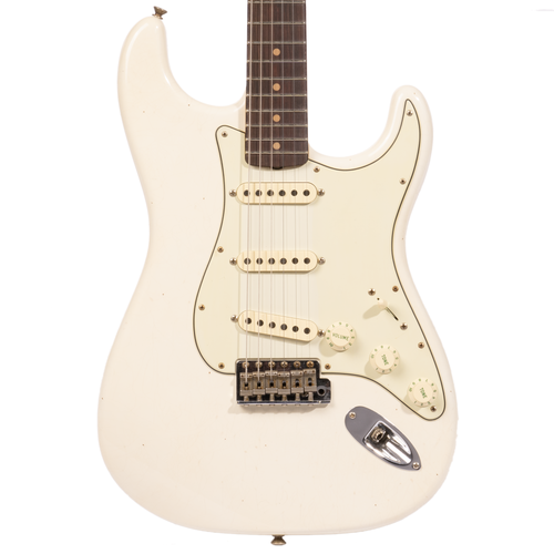 Fender Custom Shop '64 Stratocaster Journeyman Relic Electric Guitar, Aged Olympic White