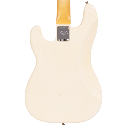 Fender Custom Shop ‘63 Precision Bass Guitar Journeyman Relic, Aged Olympic White