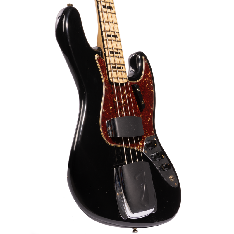 Fender Custom Shop '68 Jazz Bass Guitar, Journeyman Relic Aged Black with Handwound Vintage J Bass Pickups