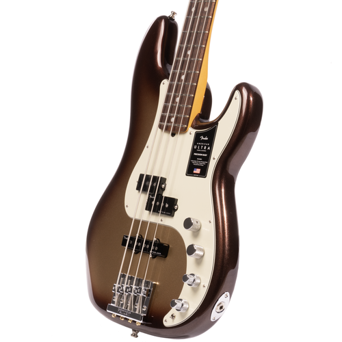 Fender American Ultra Precision Bass Guitar, Rosewood Fingerboard, Mocha Burst