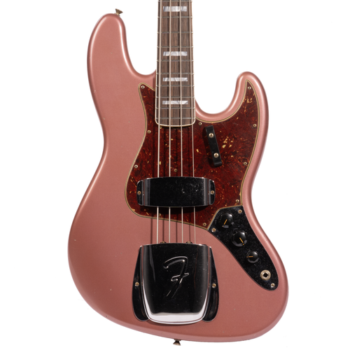 Fender Custom Shop 66 Jazz Bass Journeyman Aged Burgundy Mist w Matching Painted Headcap