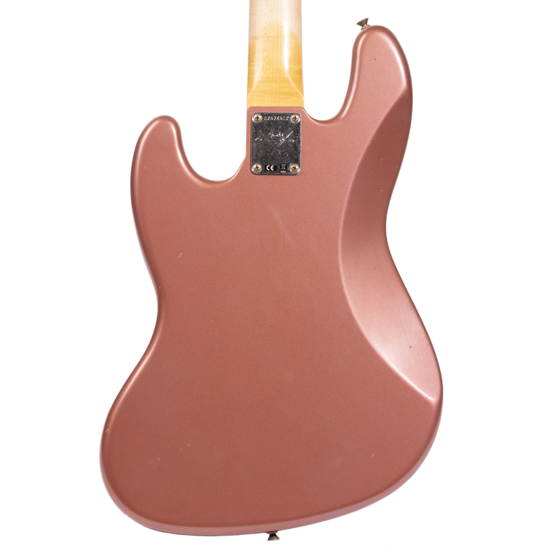 Fender Custom Shop '66 Jazz Bass Journeyman, Aged Burgundy Mist w/ Matching Painted Headcap
