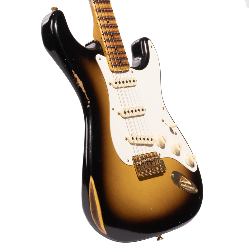 Fender Custom Shop '57 Stratocaster Relic, Gold Hardware, Faded Aged 2-Color Sunburst